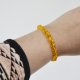 Amber bracelet dark yellow color beads